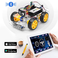 OSOYOO Robot Car Starter Kit V4.0 kompatibilní s Arduino IDE - Sada elektroniky s kamerou - Modul pro sledování čáry - Ultrazvuk